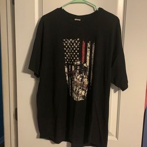 Black fire fighter tshirt